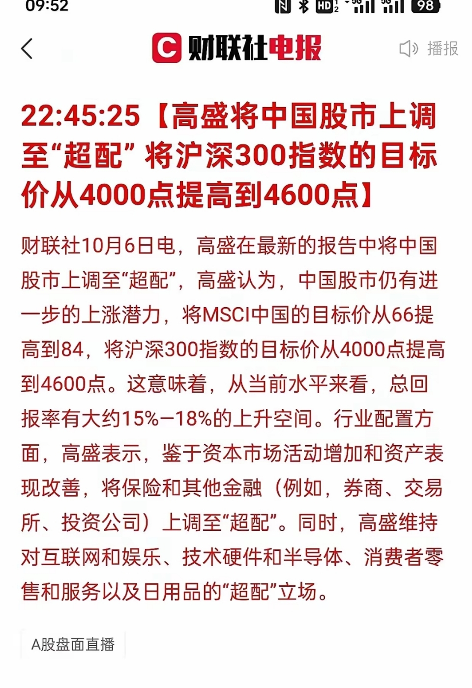 外资机构集体看多中国股市